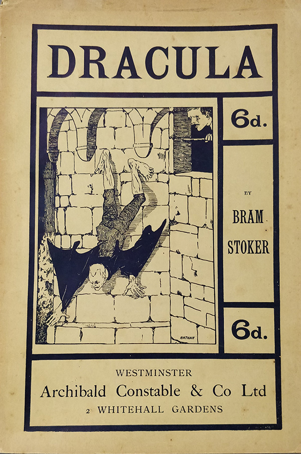 The cover of the book Dracula (Westminster: Archibald Constable and Company, 1901).