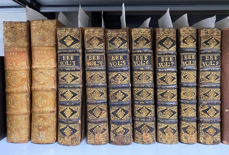 A complete set of The Bee, a text of great scholarly interest.